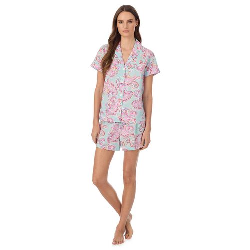 Lauren Ralph Lauren Cotton Lawn S/S Notch Collar Boxer Set
